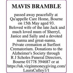 MAVIS BRAMBLE