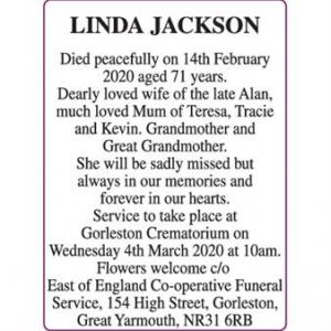 LINDA JACKSON