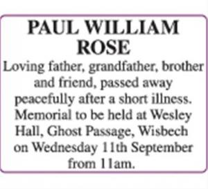 PAUL WILLIAM ROSE