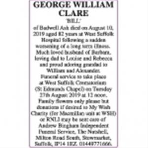 GEORGE WILLIAM CLARE BILL