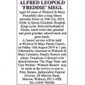 ALFRED LEOPOLD FREDDIE SIEGL