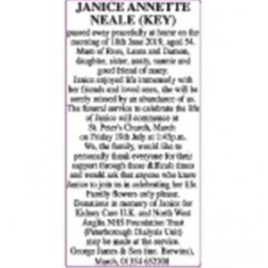 JANICE ANNETTE NEALE