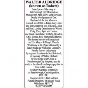 WALTER ALDRIDGE (ROBERT)