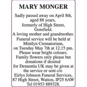 Mary Monger