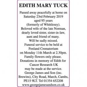 EDITH MARY TUCK