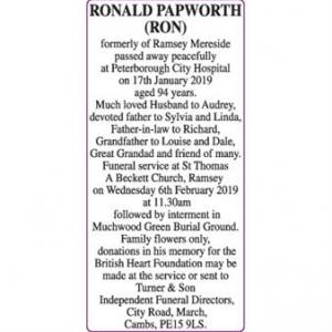 RONALD PAPWORTH