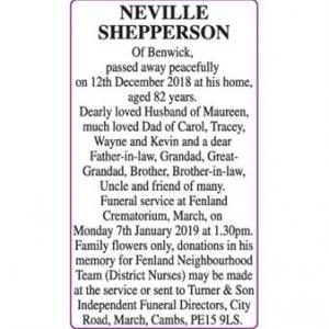 NEVILLE SHEPPERSON